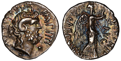 kosuke_dev ローマ帝国 ユピテル 銀貨 紀元前31年 NGC Ch. XF