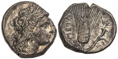 古代ギリシャ メタポンタム ステーター銀貨 紀元前290-280年 NGC MS