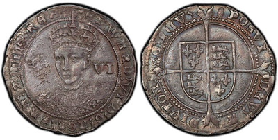 アンティークコインギャラリア グレートブリテン イングランド エドワード6世 6ペンス 1551-1553年 PCGS XF45