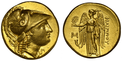 kosuke_dev 古代ギリシャ マケドニア ピリッポス3世 アテナ ステーター金貨 紀元前323-317年 NGC MS
