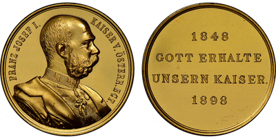 kosuke_dev オーストリア フランツ・ヨーゼフ1世 メダル 1898年 Gem Proof