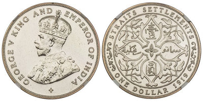 kosuke_dev イギリス 海峡植民地 エドワード7世 1ドル銀貨 1919年 NGC PR65