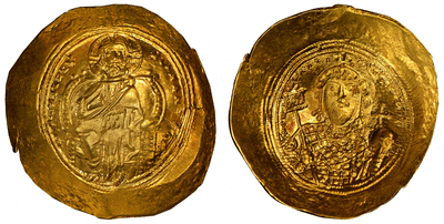 kosuke_dev ビザンツ帝国 コンスタンティヌス9世 ヒスタメノン ノミスマ金貨 1042-1055年 NGC MS