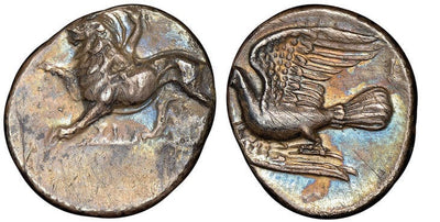 古代ギリシャ シキオン トリオボル 銀貨 紀元前360-320年 NGC AU