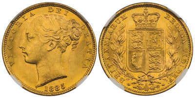 kosuke_dev オーストラリア ヴィクトリア ソブリン金貨 1885年 NGC MS64+