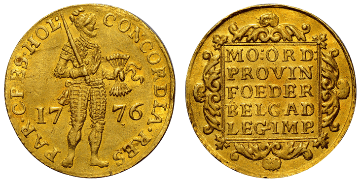 kosuke_dev オランダ  ダカット金貨 1776年 NGC AU58