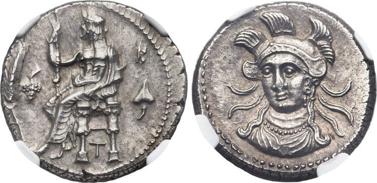 kosuke_dev 古代ギリシャ シシリア島 タルサス ステーター銀貨 紀元前333-323年 NGC Ch. AU