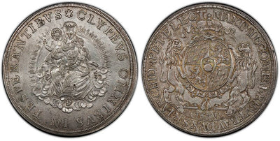 アンティークコインギャラリア ドイツ バイエルン マクシミリアン1世 ターレル 1631年 PCGS AU58