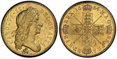 kosuke_dev イギリス チャールズ2世 ５ギニー金貨 1684年 PCGS AU58