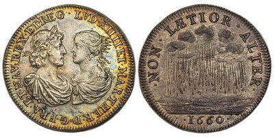 kosuke_dev フランス ルイ14世 マリア・テレジア ジェトン銀貨 1660年