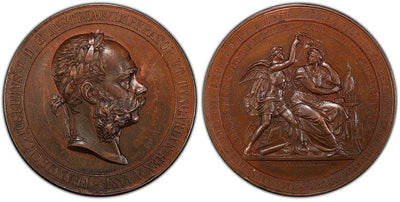 アンティークコインギャラリア オーストリア フランツ・ヨーゼフ1世 メダル 19世紀 PCGS SP55