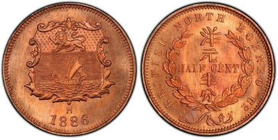 kosuke_dev 英領北ボルネオ 1/2セント 1886年 PCGS SP67RD