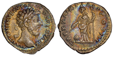 kosuke_dev ローマ帝国 マルクス・アウレリウス デナリウス 161-180年 NGC Ch. MS★