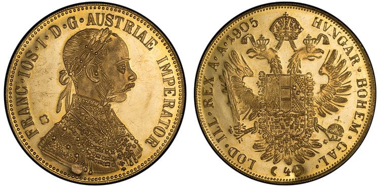 kosuke_dev ブルガリア 4Dukaten 金貨 1918年 NGC MS63