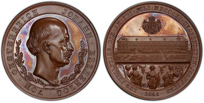 アンティークコインギャラリア オーストリア 博物館50周年記念メダル 1861年 PCGS SP65