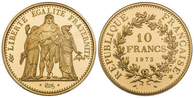 フランス 10フラン金貨 1973年 PCGS SP68