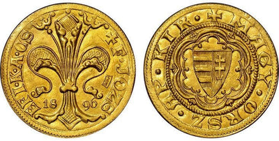 ハンガリー ガルデン金貨 1896年 NGC MS65