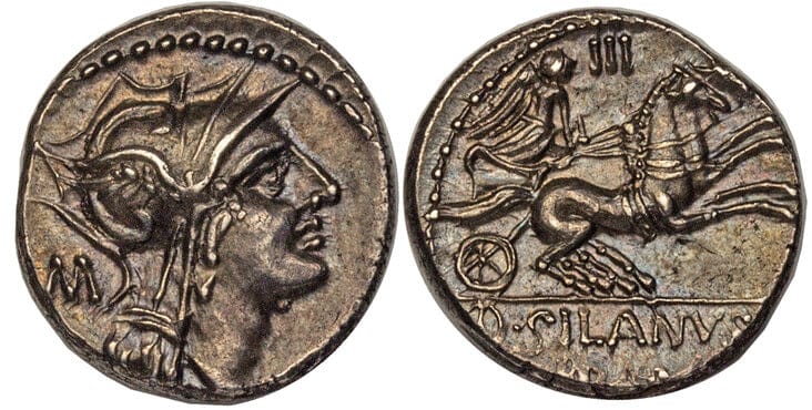 kosuke_dev 共和政ローマ デナリウス貨 紀元前91年 NGC MS