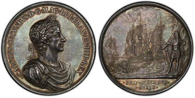 アンティークコインギャラリア グレートブリテン イングランド チャールズ2世 メダル 1665年 PCGS AU55