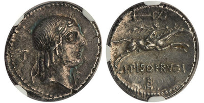 kosuke_dev 共和政ローマ デナリウス貨 紀元前90年 NGC Ch. MS