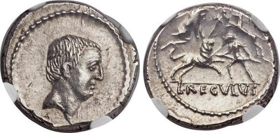 共和政ローマ デナリウス貨 紀元前42年 NGC MS
