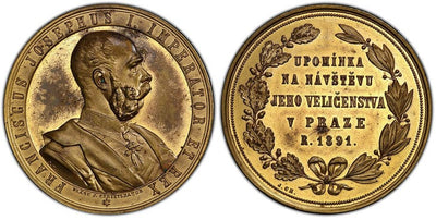 アンティークコインギャラリア オーストリア フランツ・ヨーゼフ1世 メダル 1891年 PCGS SP62