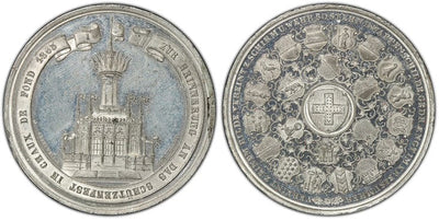 kosuke_dev スイス カントン ヌーシャテル ラ・ショー＝ド＝フォン シューティングメダル 1863年 PCGS SP62