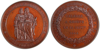 kosuke_dev スイス カントン ジュネーブ メダル 1864年 PCGS SP65