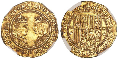 スペイン 金貨 1476-1516年 NGC MS62