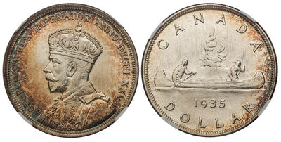 カナダ ジョージ5世 ドル 1935年 NGC MS65