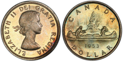 アンティークコインギャラリア カナダ エリザベス２世 カナダドル 1953年 PCGS MS63