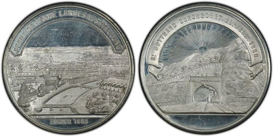 kosuke_dev スイス チューリッヒ メダル 1883年 PCGS SP63