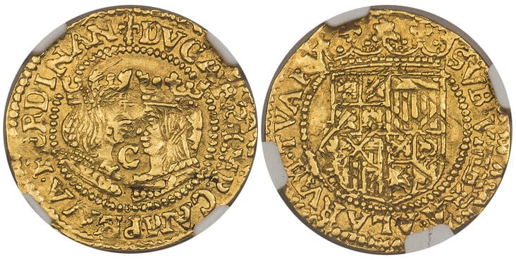 kosuke_dev オランダ  ダカット金貨 1590-1593年 NGC AU55