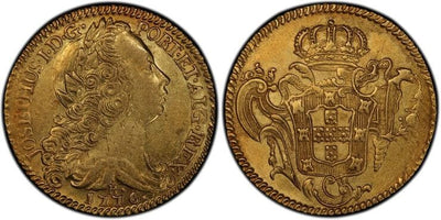 kosuke_dev ブラジル ジョゼ1世 6400レイ金貨 1776年 PCGS AU58