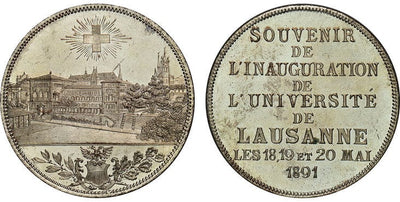 kosuke_dev スイス ローザンヌ 都市景観 メダル 1891年 NGC MS62