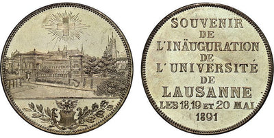 kosuke_dev スイス ローザンヌ 都市景観 メダル 1891年 NGC MS63