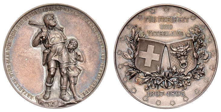 kosuke_dev スイス カントン ウーリ州 アルトドルフ メダル 1895年 NGC MS62