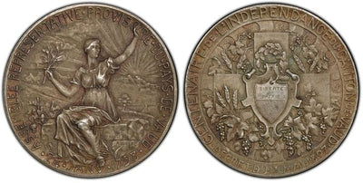 kosuke_dev スイス カントン ヴォー州 メダル 1897年 PCGS SP65 Matte