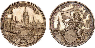 kosuke_dev スイス チューリッヒ 都市景観 メダル 1898年 NGC MS64