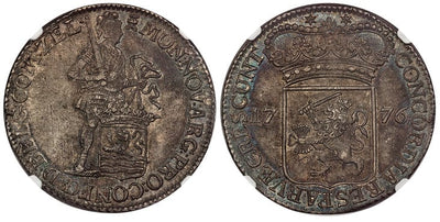 kosuke_dev オランダ ゼーランド 騎士立像 ダカット銀貨 1776年 NGC AU55