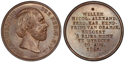 kosuke_dev オランダ ウィレム3世 ギルダー銅貨 1853年 PCGS MS63BN