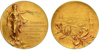 kosuke_dev スイス カントン チューリッヒ メダル 1912年 Gem Mint State