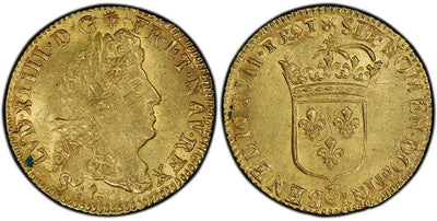アンティークコインギャラリア フランス ルイ14世 2ルイドール金貨 1690年 PCGS MS62