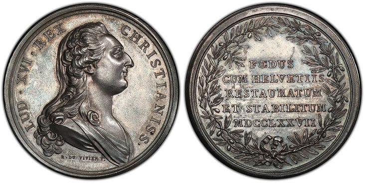 アンティークコインギャラリア フランス ルイ16世 メダル 1777年 PCGS SP63