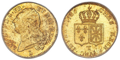 アンティークコインギャラリア フランス ルイ16世 ルイドール金貨 1786年 PCGS MS64