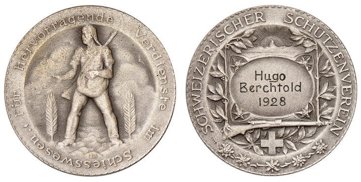 kosuke_dev スイス シューティングメダル 1928年 NGC MS66