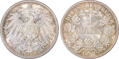 アンティークコインギャラリア ドイツ帝国 1マルク銀貨 1892年 PCGS MS67
