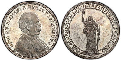 アンティークコインギャラリア ドイツ帝国 オットー・フォン・ビスマルク メダル 1895年 PCGS SP64