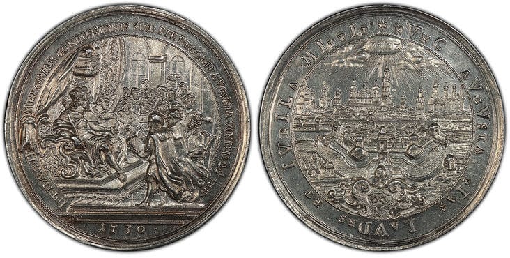 アンティークコインギャラリア ドイツ アウグスブルク メダル 1730年 PCGS MS64