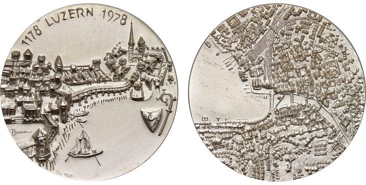kosuke_dev スイス カントン ルツェルン メダル 1978年 Gem MS